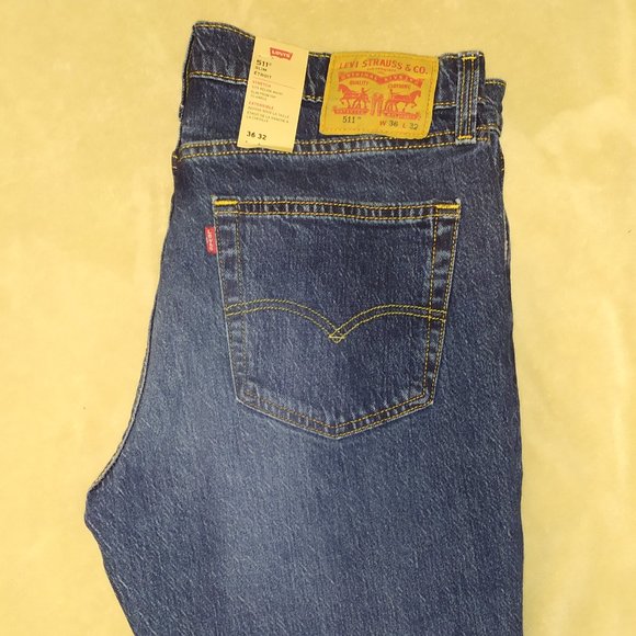 Levi's Mens 511 Brand New 36L 32 - Picture 1 of 3